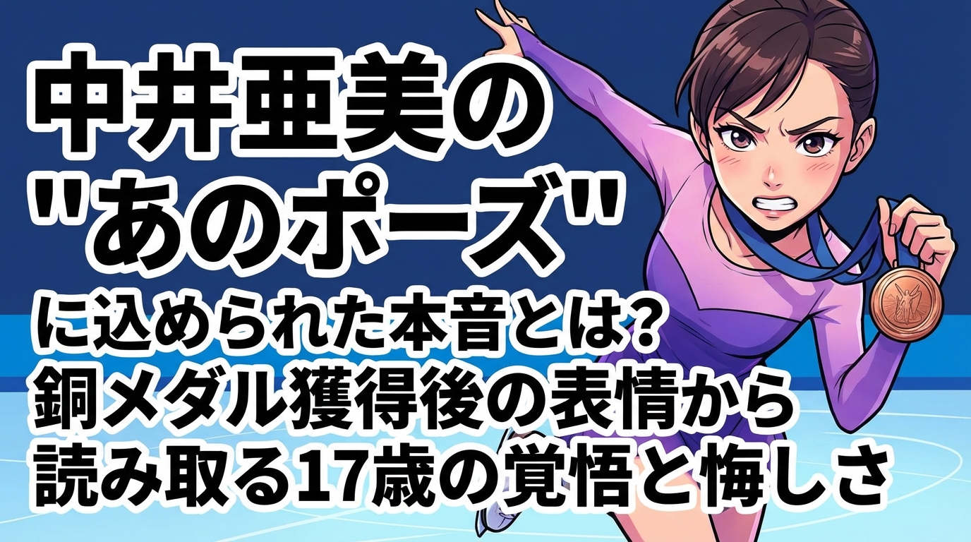 中井亜美の"あのポーズ"に込められた本音とは?銅メダル獲得後の表情から読み取る17歳の覚悟と悔しさ