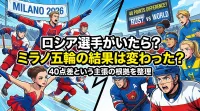 ロシア選手がいたらミラノ五輪の結果は変わった？40点差という主張の根拠を整理