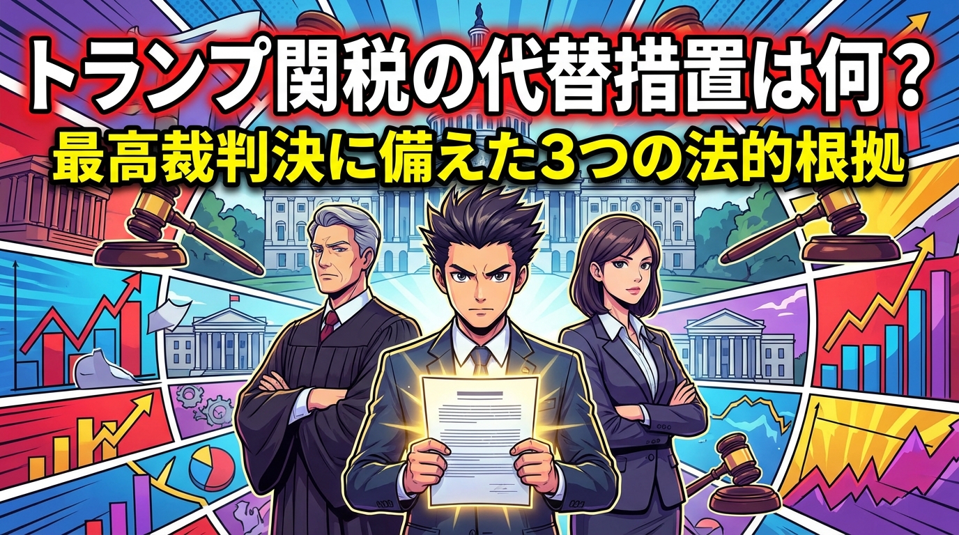 トランプ関税の代替措置は何?最高裁判決に備えた3つの法的根拠とは