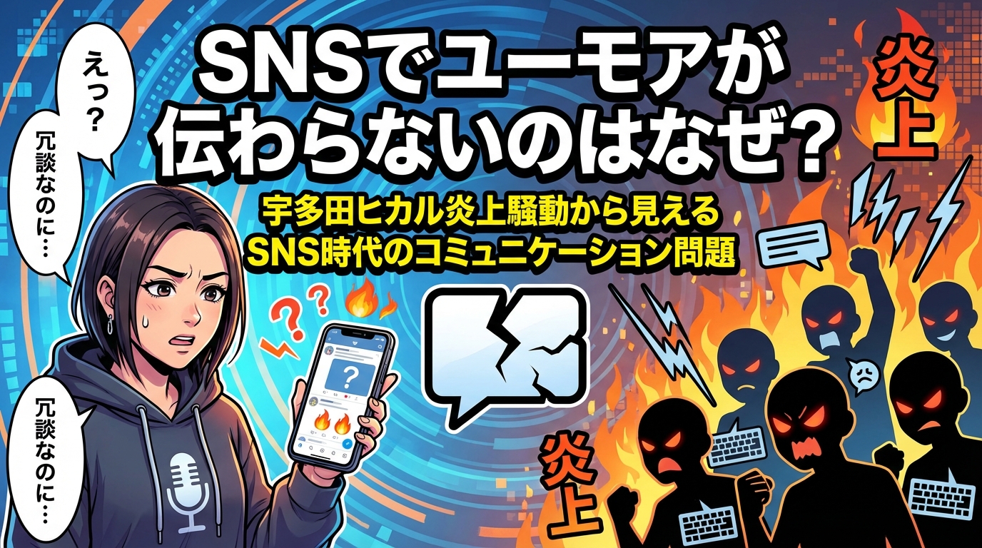 SNSでユーモアが伝わらないのはなぜ?宇多田ヒカル炎上騒動から見えるSNS時代のコミュニケーション問題
