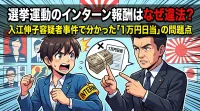 選挙運動のインターン報酬はなぜ違法？入江伸子容疑者事件で分かった「1万円日当」の問題点