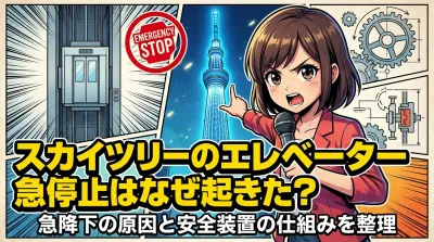 スカイツリーのエレベーター急停止はなぜ起きた？急降下の原因と安全装置の仕組みを整理