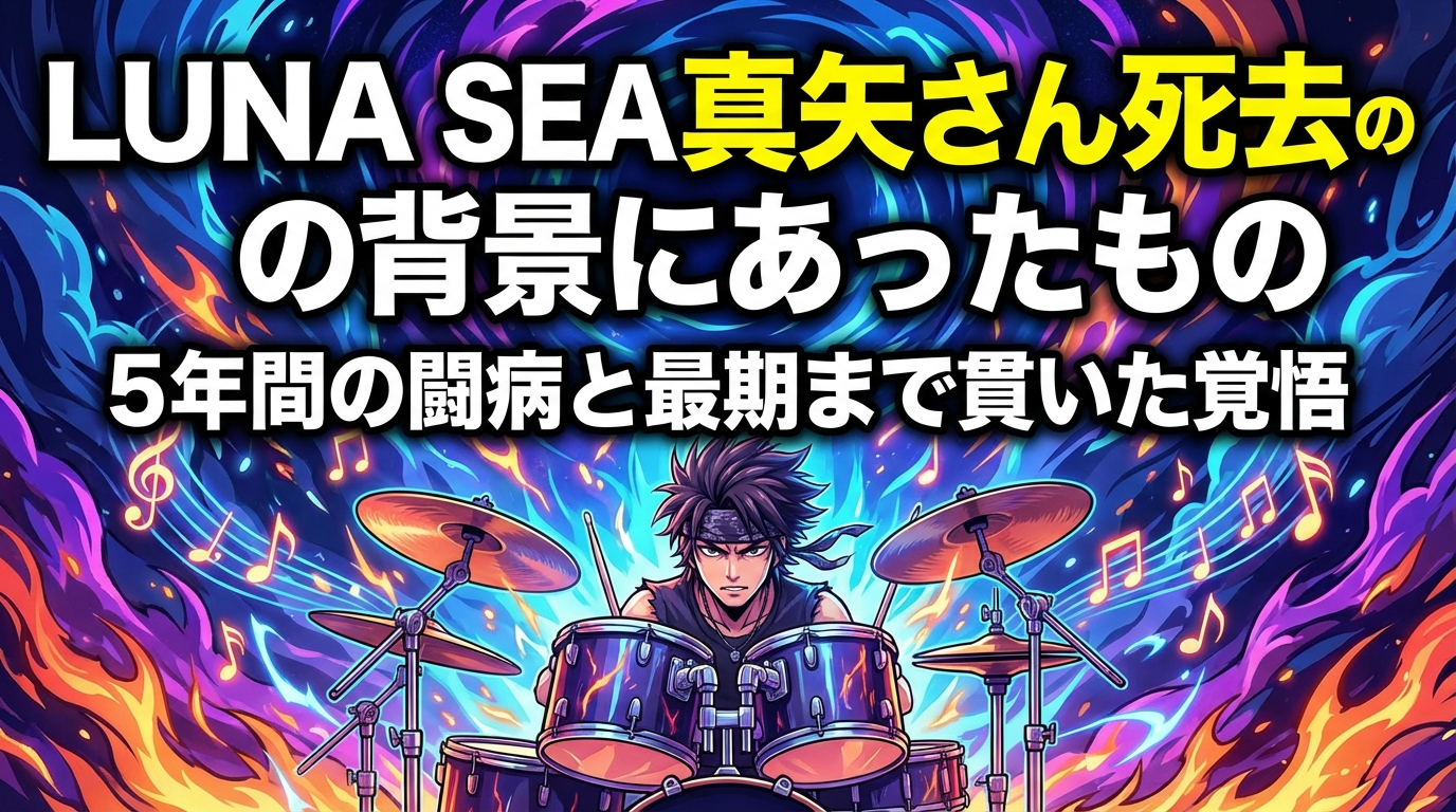 LUNA SEA真矢さん死去の背景にあったもの|5年間の闘病と最期まで貫いた覚悟