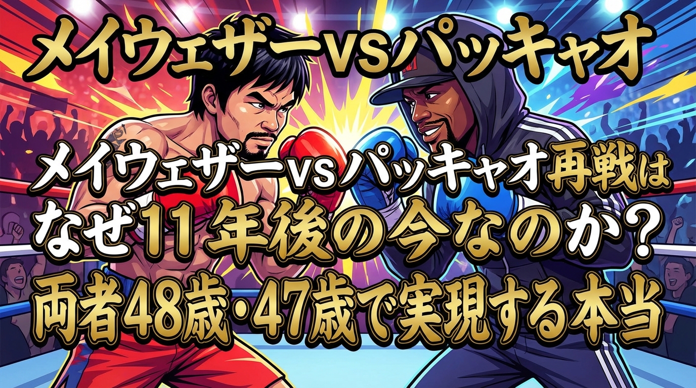 メイウェザーvsパッキャオ再戦はなぜ11年後の今なのか？両者48歳・47歳で実現する本当の理由