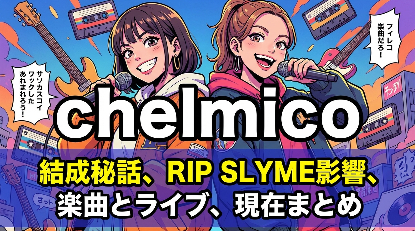 chelmico(ラップユニット)の結成秘話とメンバー・RIP SLYME影響・楽曲とライブ・現在まとめ