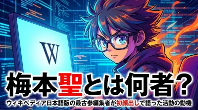 梅本聖とは何者？ウィキペディア日本語版の最古参編集者が初顔出しで語った活動の動機