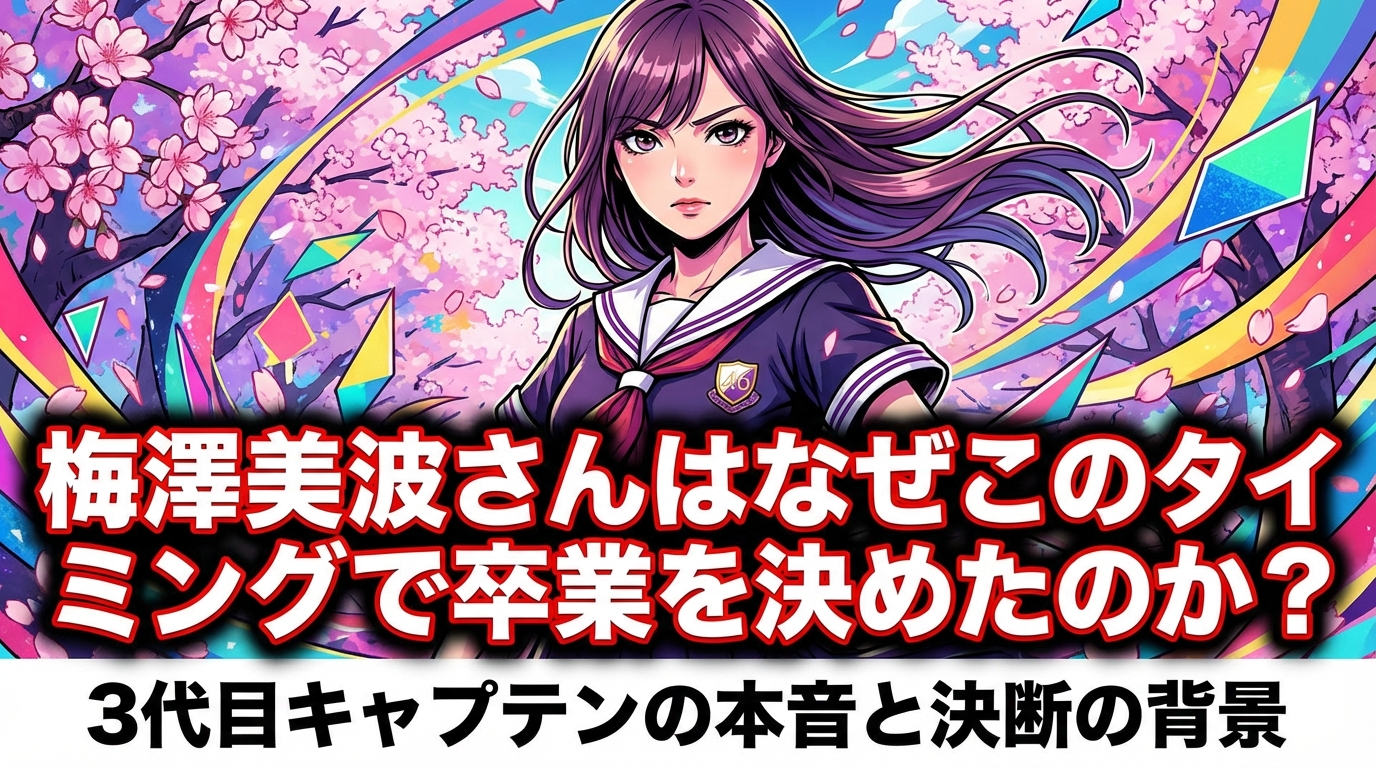 梅澤美波さんはなぜこのタイミングで卒業を決めたのか？3代目キャプテンの本音と決断の背景