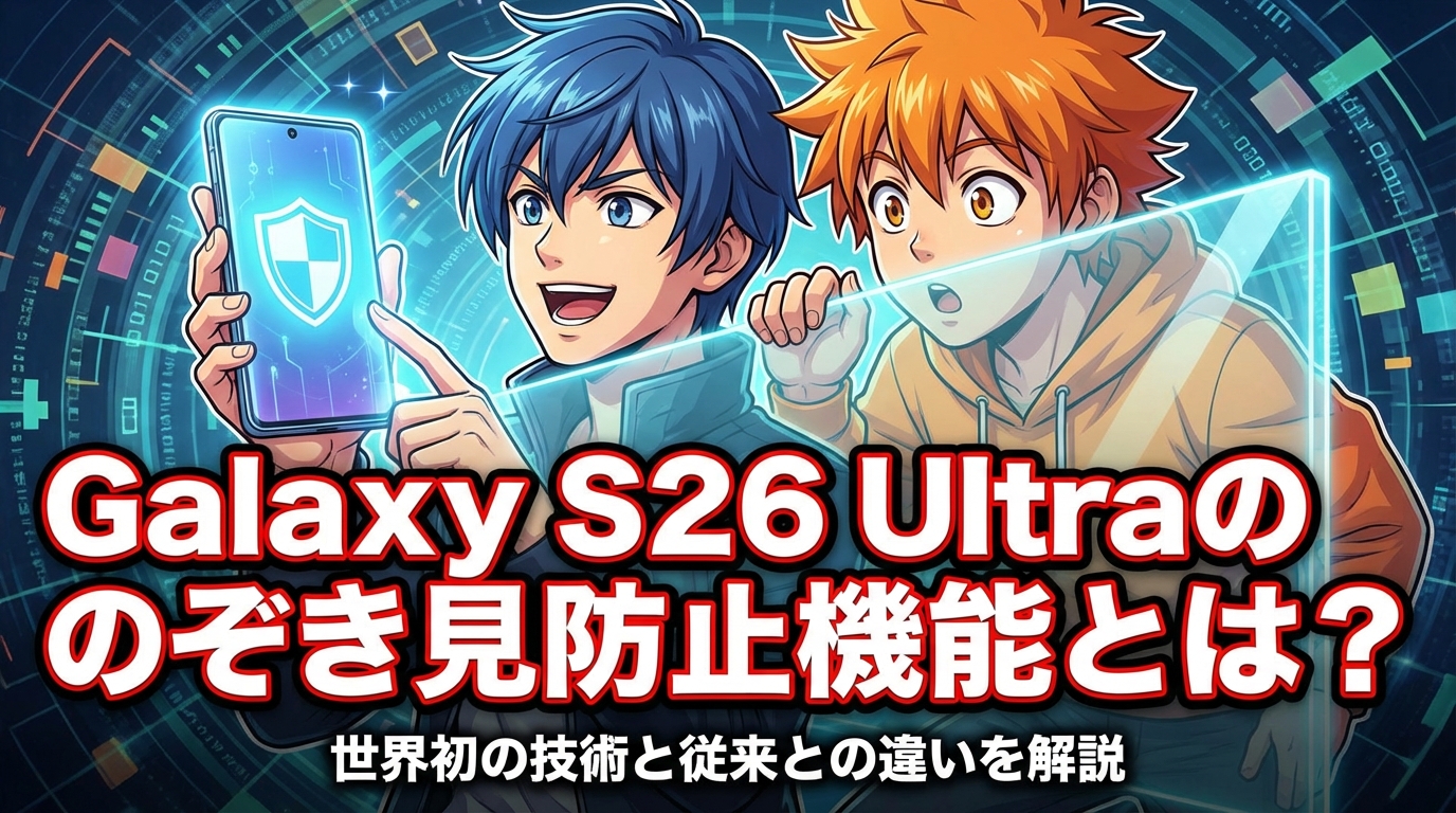 Galaxy S26 Ultraののぞき見防止機能とは？世界初の技術と従来との違いを解説