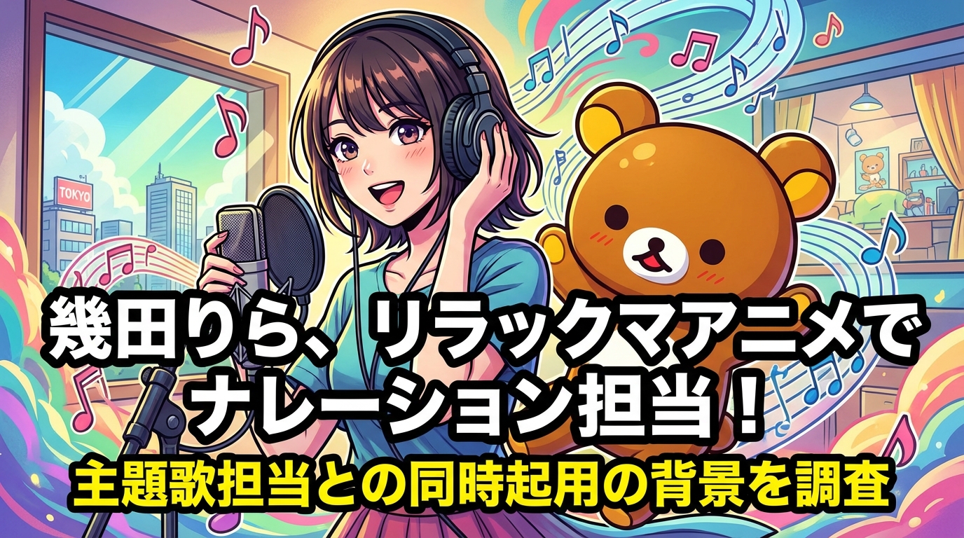 幾田りらがリラックマアニメでナレーションを担当した理由は？主題歌担当との同時起用の背景を調査