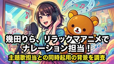 幾田りらがリラックマアニメでナレーションを担当した理由は？主題歌担当との同時起用の背景を調査
