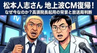 松本人志さんの地上波CM復帰はなぜ今なのか？高須院長起用の背景と放送局判断の理由