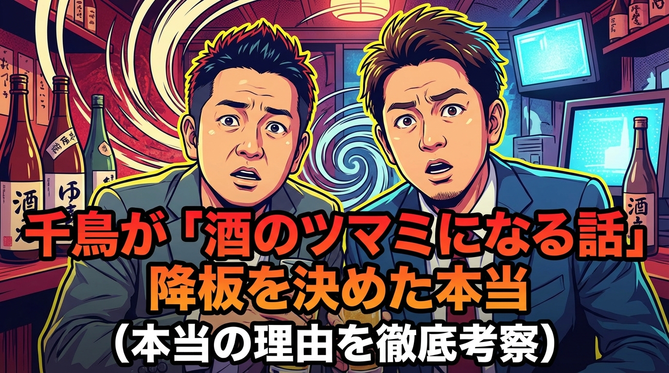 千鳥が「酒のツマミになる話」降板を決めた本当の理由は?ハロウィン回差し替えの裏側