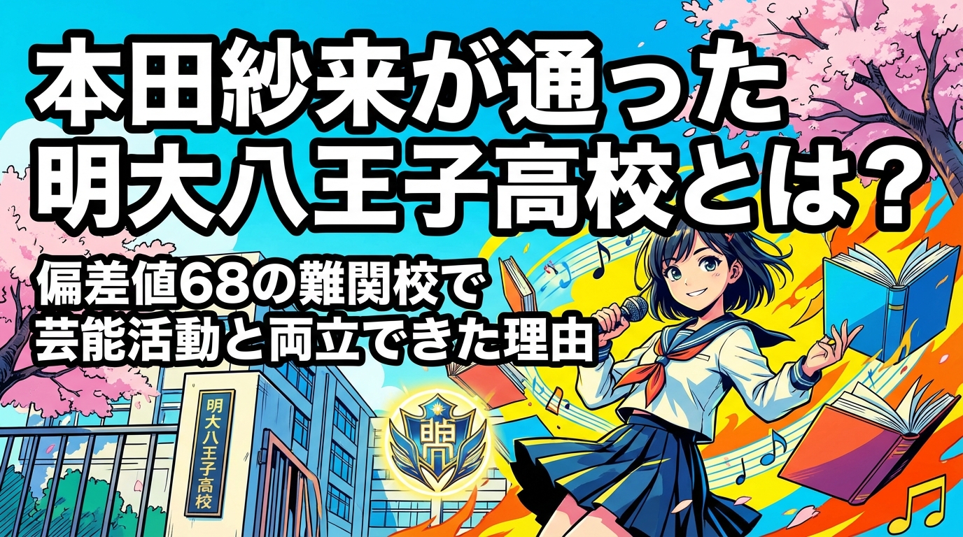 本田紗来が通った明大八王子高校とは?偏差値68の難関校で芸能活動と両立できた理由