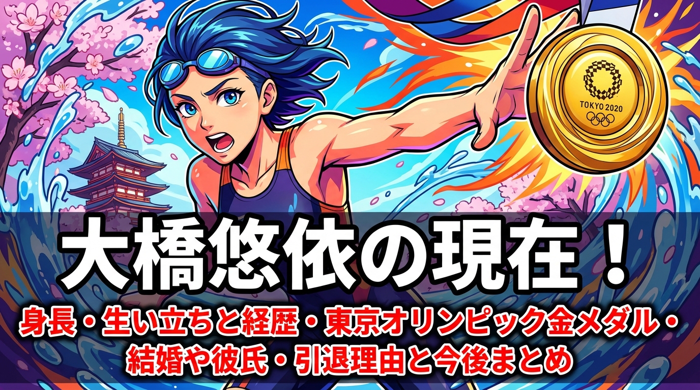 大橋悠依の現在！身長・生い立ちと経歴・東京オリンピック金メダル・結婚や彼氏・引退理由と今後まとめ