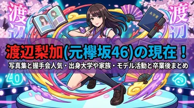 渡辺梨加(元欅坂46)の現在！写真集と握手会人気・出身大学や家族・モデル活動と卒業後まとめ