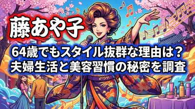 藤あや子が64歳でもスタイル抜群な理由は？夫婦生活と美容習慣の秘密を調査