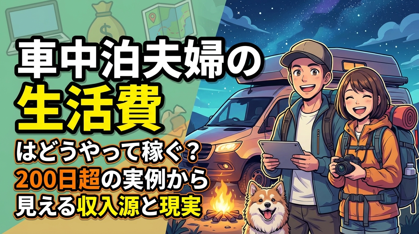 車中泊夫婦の生活費はどうやって稼ぐ？200日超の実例から見える収入源と現実