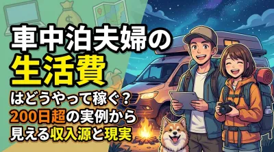 車中泊夫婦の生活費はどうやって稼ぐ？200日超の実例から見える収入源と現実