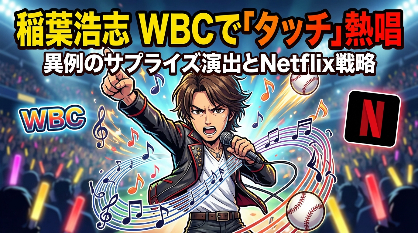 稲葉浩志がWBCで「タッチ」を熱唱した理由は？異例のサプライズ演出の背景とNetflix戦略
