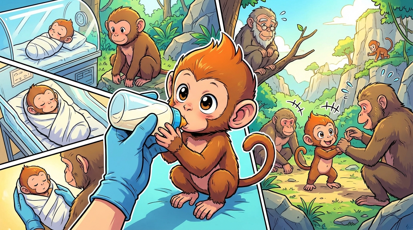 パンチくん(小ザル)の誕生と名前の由来